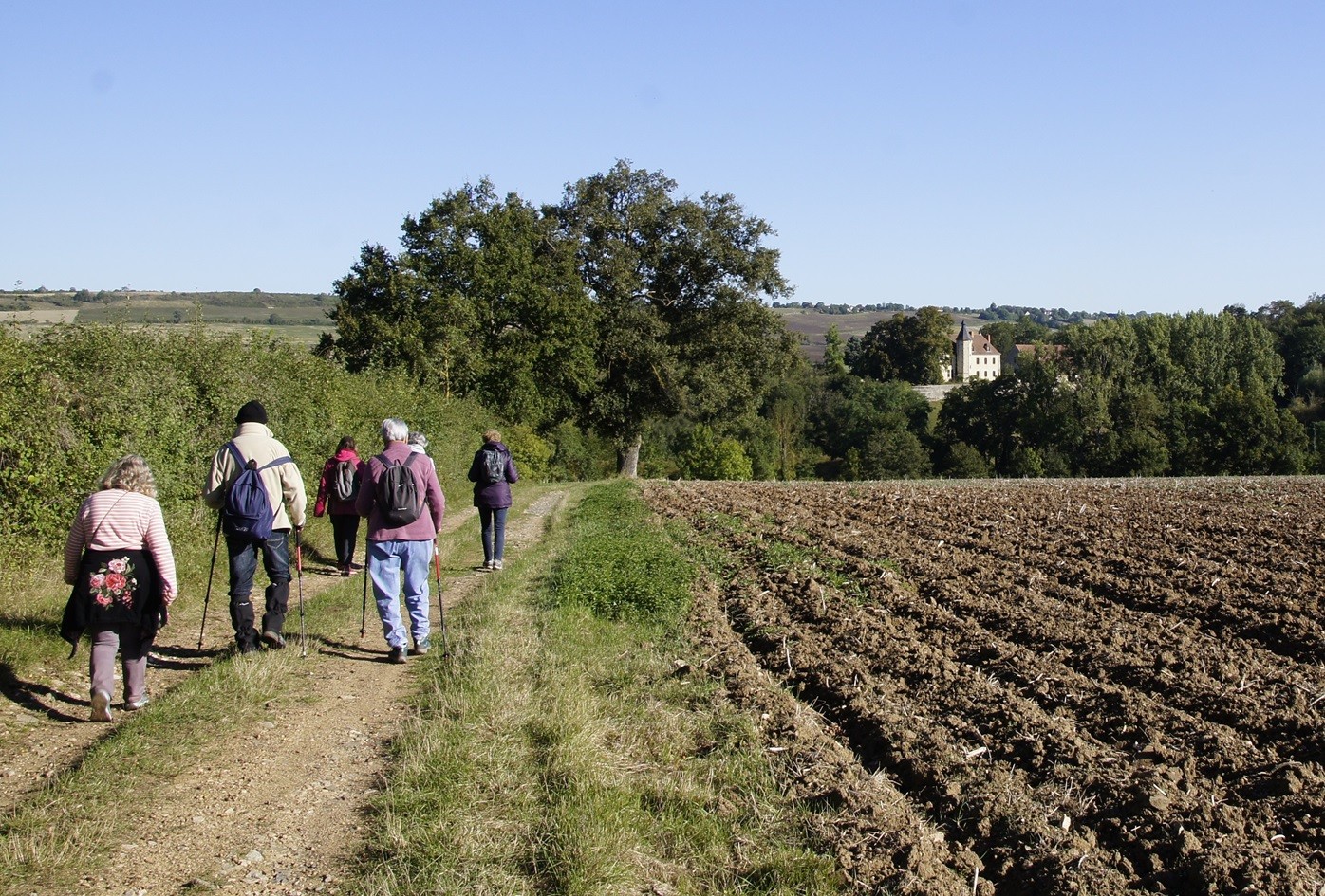 Les 7,5 kms vers le chateau de Ruillier