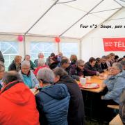 Pause soupe sur le parcours à Vinzelles