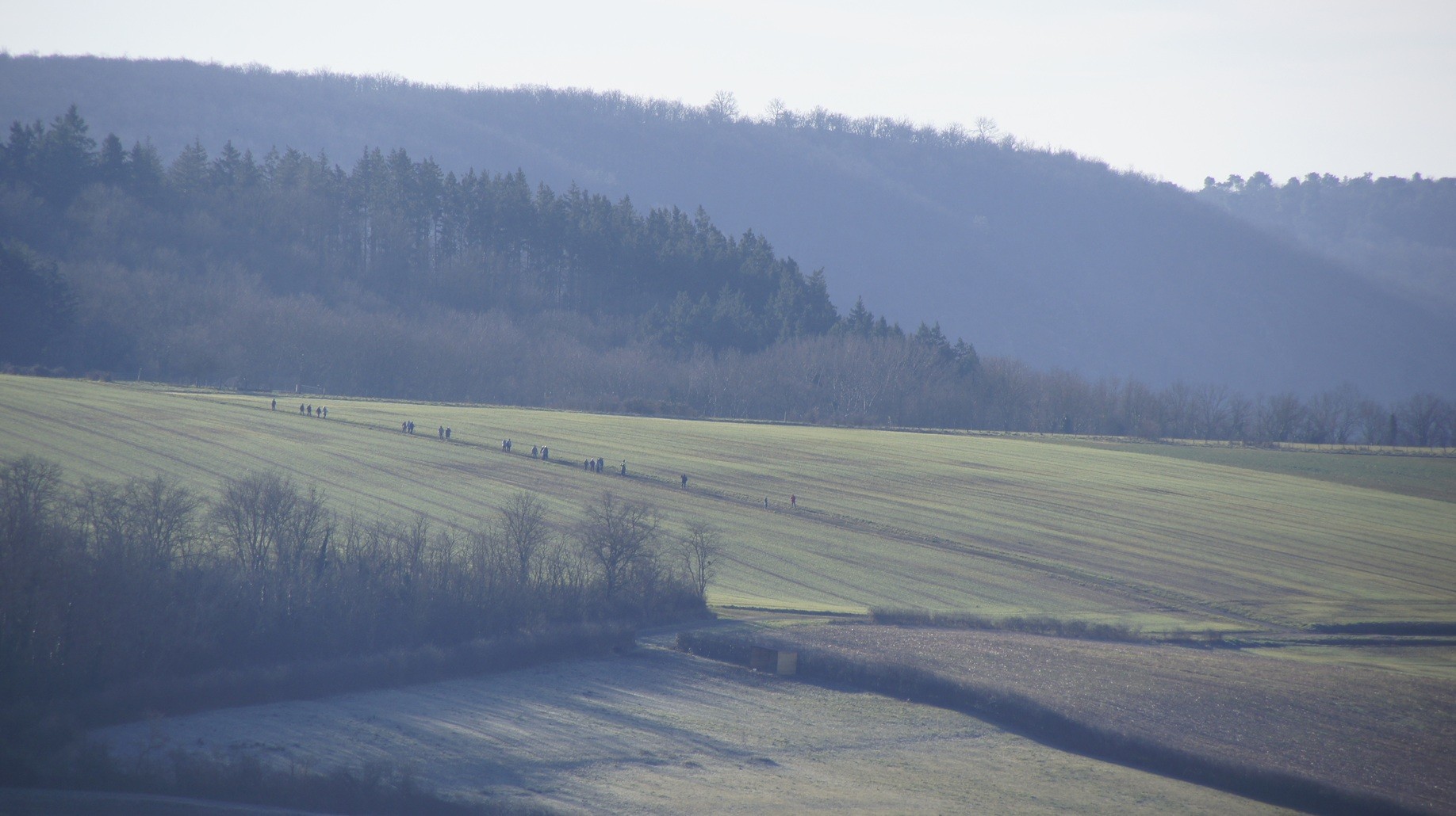 Randonneurs sur les chemins de Charroux